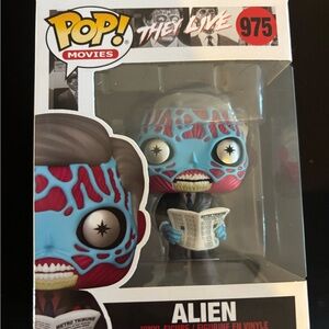 Funko Pop! They Live Alien with Blue and Red Design